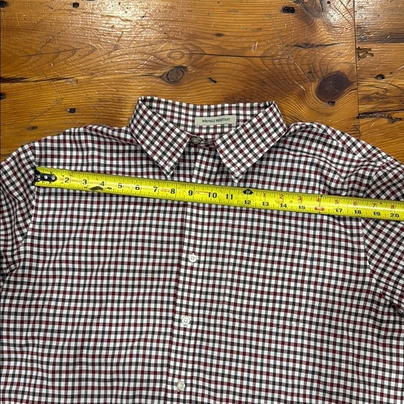 L.L. Bean Red & Brown Wrinkle Resistant Button Down Shirt Size Large - Picture 6 of 9